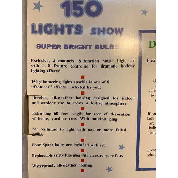 Vtg Trim A Home 150 Magic Lights Show Super Bright 8 Electronic Functions - Picture 13 of 16